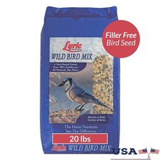 Wild Bird Food Mix 20lb Sunflower Seeds Nuts Cracked Corn All Natural Bird Feed