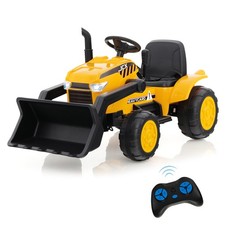 12V Kids Ride On Excavator Digger Electric Bulldozer Tractor RC w/ Light  Music