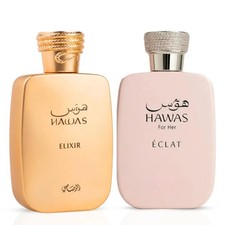 Hawas Elixir  Hawas Eclat Eau de Parfum Spray 100ml 3.4 oz by Rasasi Bundle 