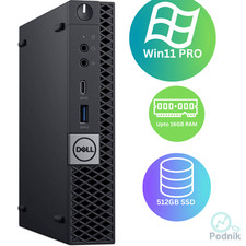 Dell Mini Desktop PC i5, up to 16GB RAM, 512GB SSD NVMe, Windows 11 Pro, WiFi