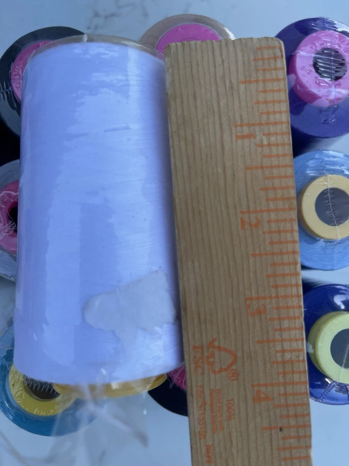 Clearance SALE Lot Box of 12 Big Spools Sewing Thread T27 Quality Assorted Color - Image 4 of 4