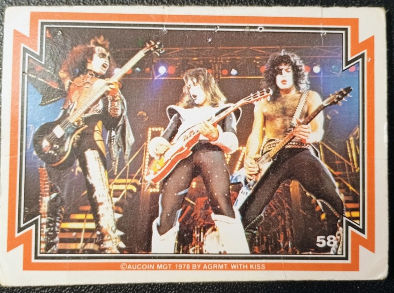 1978 Donruss KISS Trading Cards - Vintage Aucoin - Gene Simmons, Paul Stanley