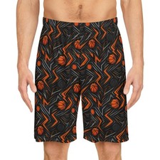 Basketball Aloha Short Sporty Men's Beach Summer Vacation Game Day Gift