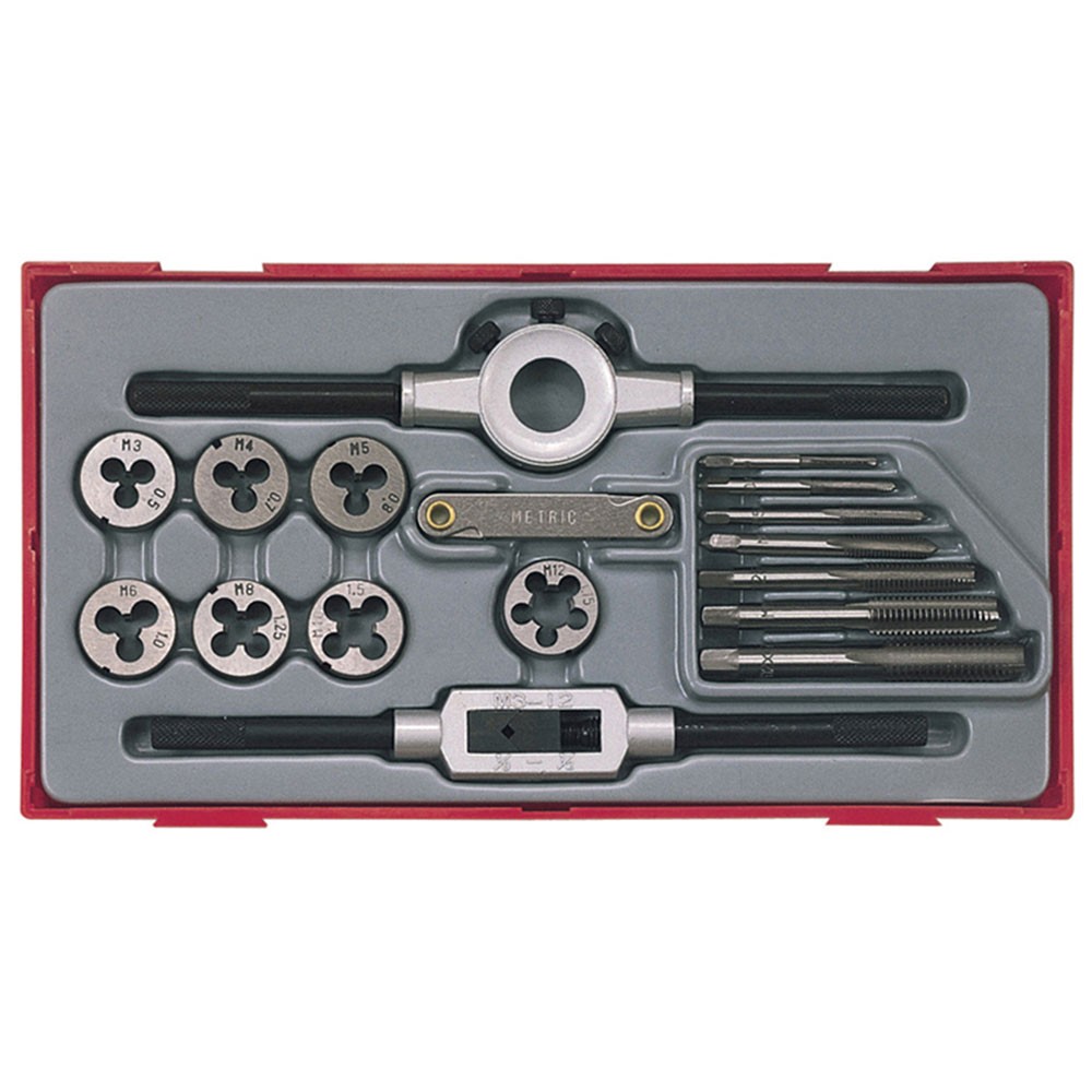 Teng TTTD17 Rethreading Tap & Die Set, 17 Piece