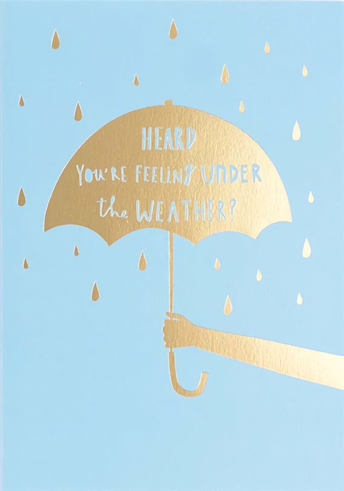 Get Well Soon Card Premium Heard You're Feeling Under The Weather Male Female