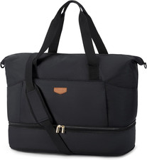 Weekender Bag for Women, Foldie Travel Bag Expandable with Shoes Compartment ...