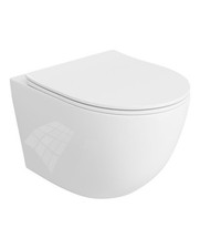 Anas Magna Rimless Vortex Tornado Wall Hung Toilet Pan Soft Close Seat White 121