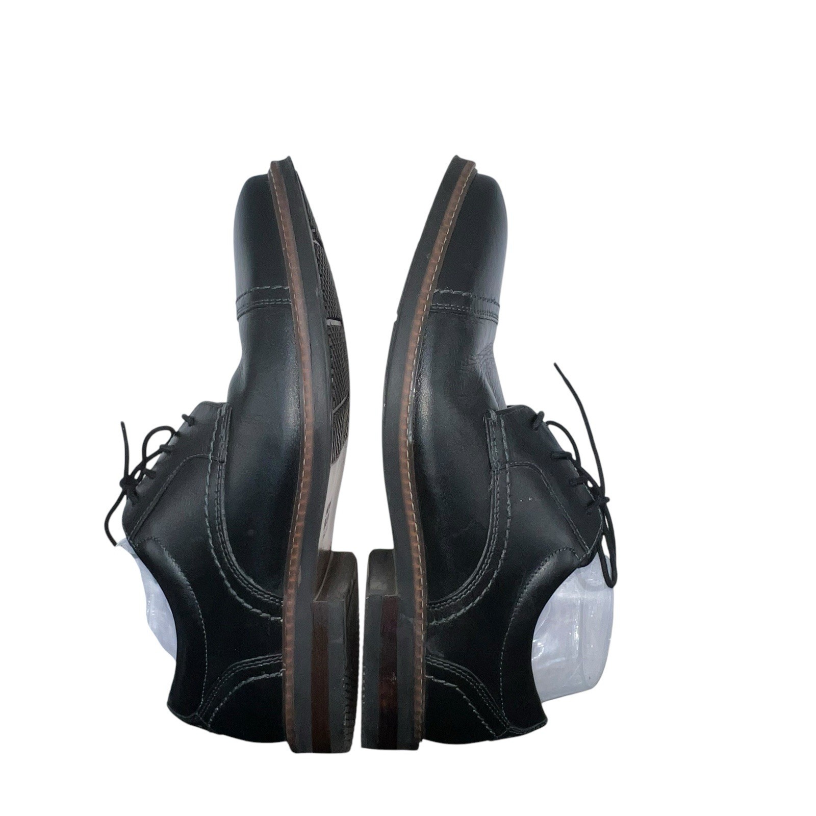 SAOLA Scarpe eleganti Nunn Bush uomo Calderone punta a cappuccio Oxford stringate pelle nera taglia 9