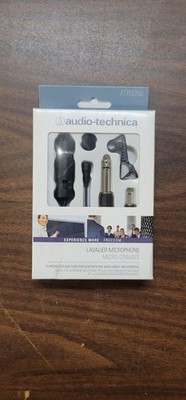 Audio-Technica ATR3350 Lavalier Condenser Microphone Open Box Complete w/...