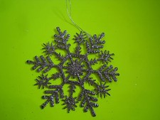 NEW Holiday Christmas Decoration Silver Sparkle Snowflake Glitter Ornament