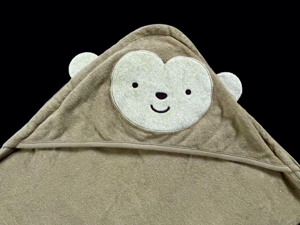 Carter's Child of Mine Mono Marrón Con Capucha Bebé Bebé Toalla Manta Paño Terry Foto 2 de 4