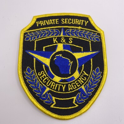 K&S Security Agency, Private Security, Embroidered Patch, Crest, Emblem