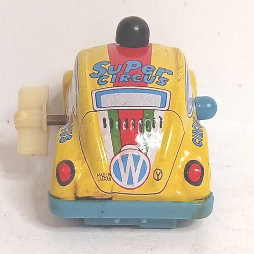 Yonezawa VW Volkswagon Beetle Super Circus Wind Up Vintage Tin Litho Japan - Picture 6 of 10