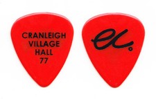 Eric Clapton Red Guitar Pick - Cranleigh Village Hall 77