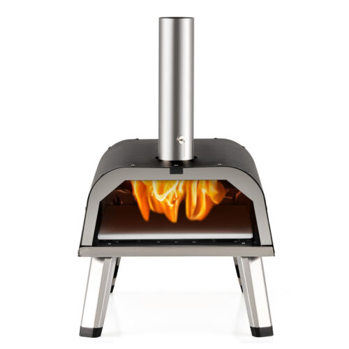 CO-Z Outdoor Pizza Oven 12" Hybrid Wood & Gas Powered Pizza Oven for BBQ Picnic