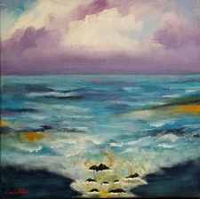 Carlotta ART Painting Original Contemporary Abstract Impressionism Seascape Sea