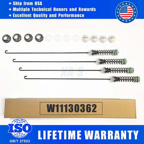 4 Pcs W11130362 Washer Suspension Rod Kit For Whirlpool WTW5000DW2