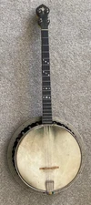 1920's  vintage Washburn tenor banjo  Dasant 19 fret  resonator donut tone ring
