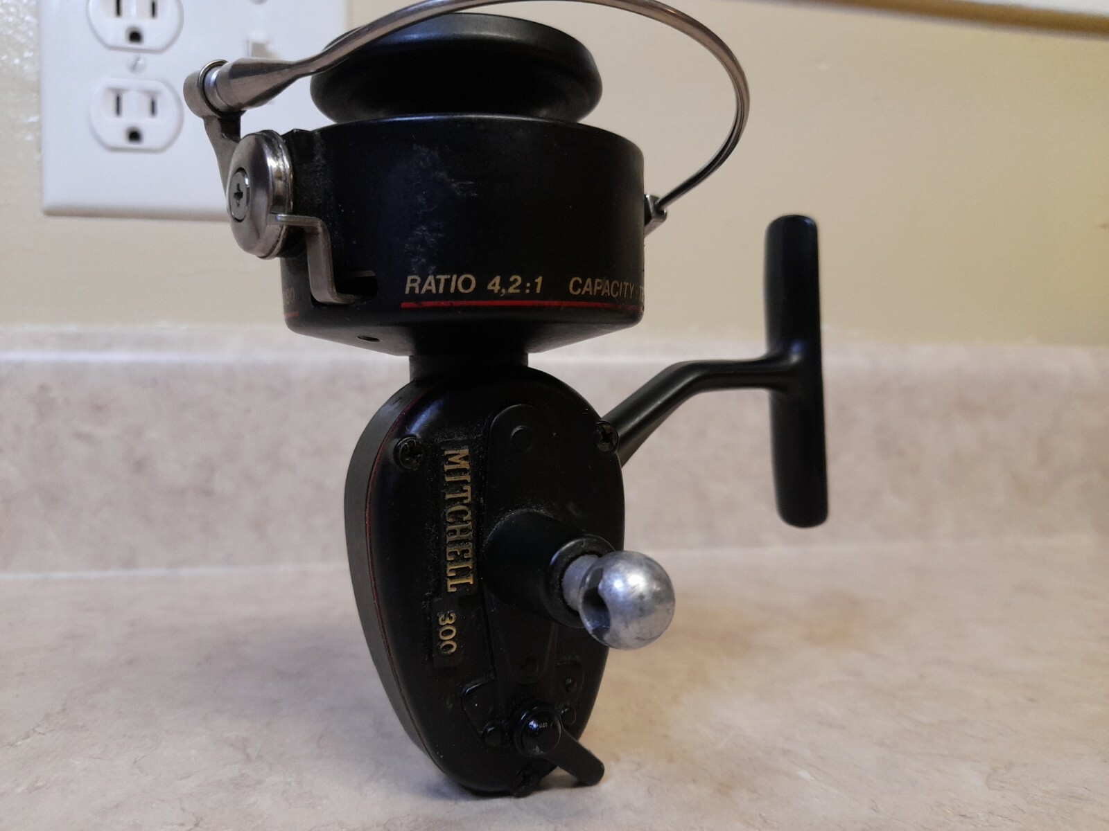 Vintage Early Mitchell 300 Spinning Reel with Accessory Hand