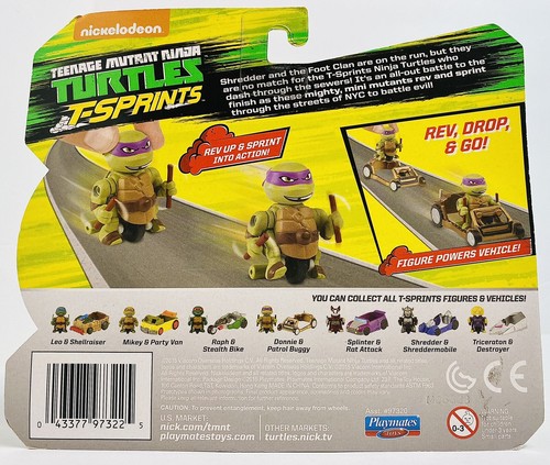 TMNT Ninja Turtles Donatello Rev & Sprint Patrol Buggy 2015 NUEVO SELLADO - Imagen 5 de 6