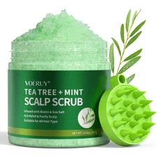 Scalp Scrub, Tea Tree Scalp Exfoliator Scrub Shampoo, 2-in-1 Scalp Treatment wit