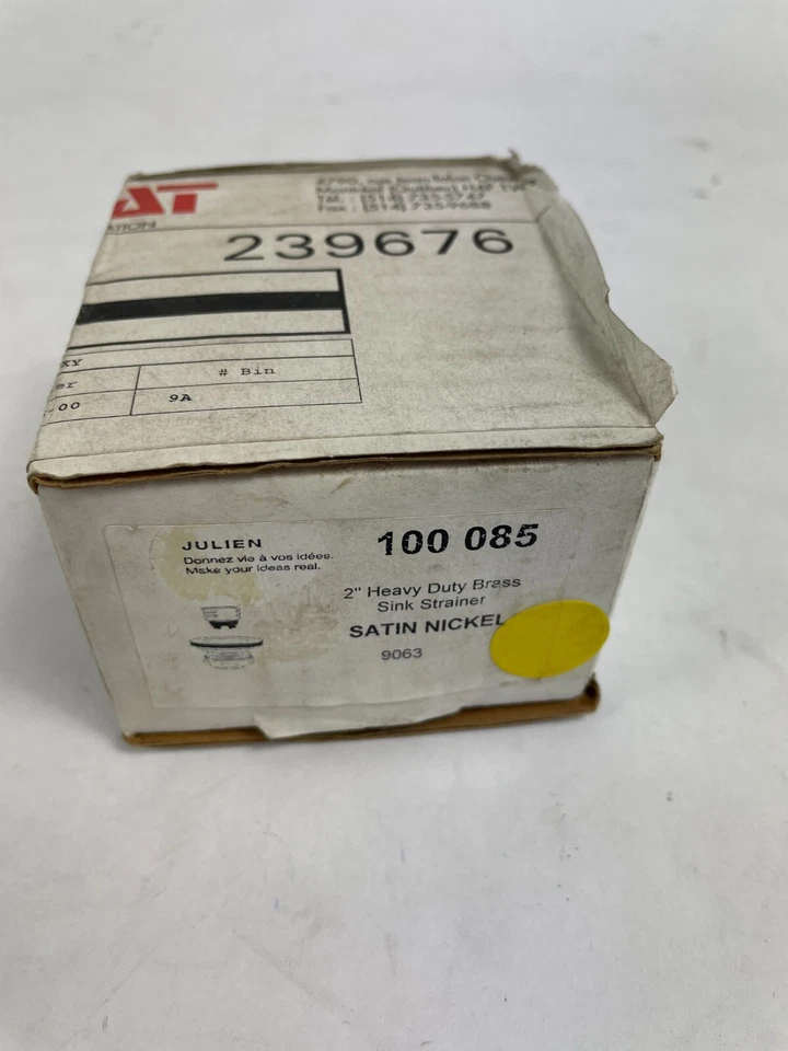 Julien 2 英寸重型黄铜水槽滤网缎面镍 100 085 — 第 2/4 张图片