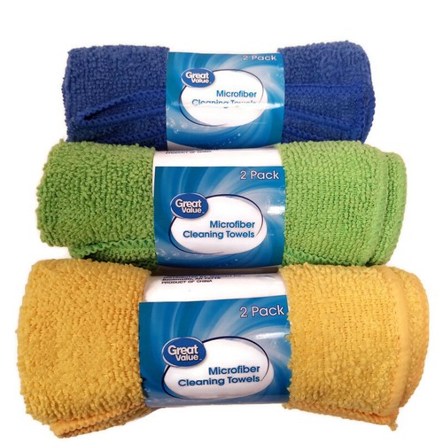 6 PACK MICROFIBER CLEANING TOWELS 12" x 15" Cleaning Dusting Polishing Cloth - Picture 11 of 12