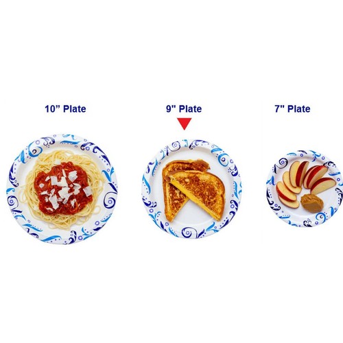 Great Value Everyday Disposable Paper Plates, 9in, 300ct - Picture 3 of 6