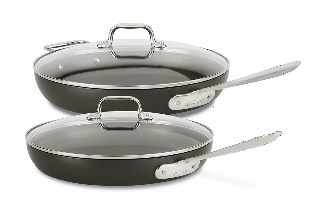 All-Clad HA1 Hard Anodized Non Stick Fry Pan Set 4 Pc, 10, 12 Inch, with Lid
Opens in a new window o