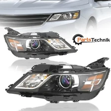 FOR 15-20 CHEVY IMPALA OE STYLE BLACK HOUSING AMBER CORNER PROJECTOR HEADLIGHTS
