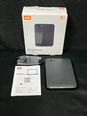 Western Digital WD Elements Black 2 TB USB-Powered Portable Hard Disk Drive