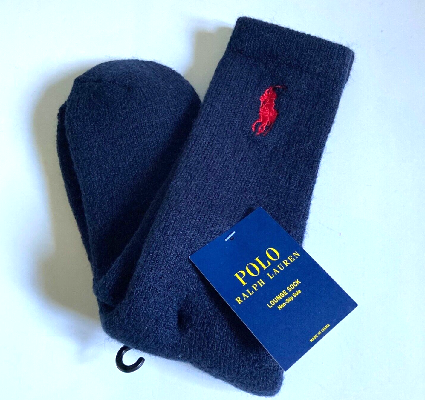 Polo Ralph Lauren BIG PONY calze lunghe 1 paio calze spesse girocollo antiscivolo blu navy 1 confezione