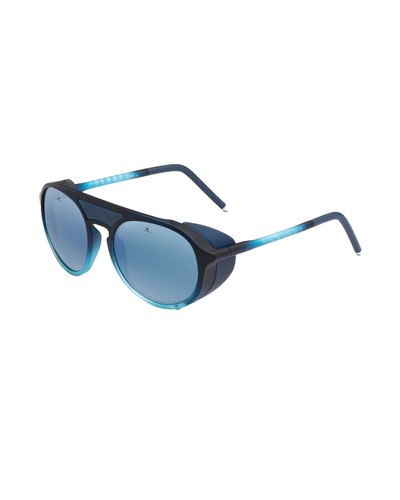 Vuarnet Cabin VL2001 0003 55mm Round Alpine Sunglasses Tortoise Made in France Vuarnet Cabin VL 2001 - Pure Grey Tortoise – Quattro Tizi main image 4