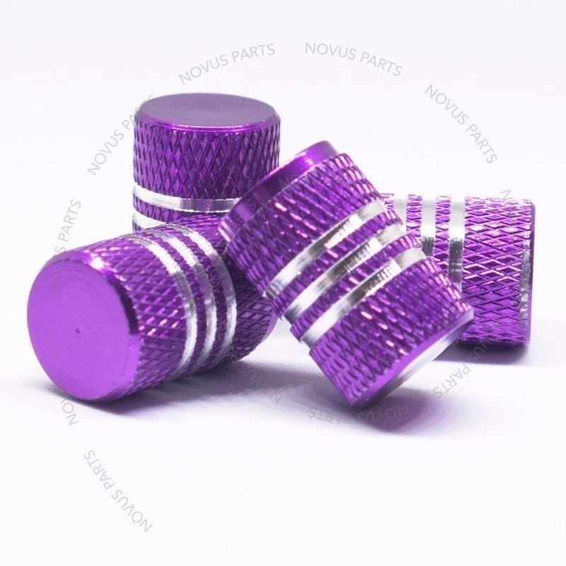 New 4pcs Valve Stem Cover Purple Dust Vehicle For Lincoln Navigator Town Car MKX - Image 2 of 4