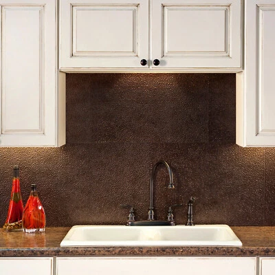 Fasade 18in x 24in Hammered Backsplash Panel