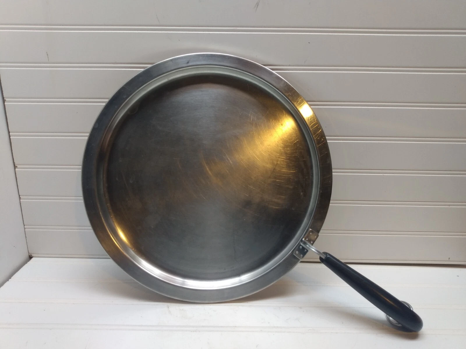 Revere Ware 13.5" Griddle Copper Stainless Skillet Flat Grill Frying Pan Paella