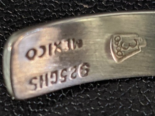 VINTAGE MODERNIST STERLING SILVER TAXCO CUFF BRACELET 24.4 GRAMS SIGNED 3 - Picture 6 of 7