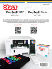 Siser 5 Sheets EasySubli HTV 8.4"x11" 5 Sheets EasySubli Mask 8"x10"