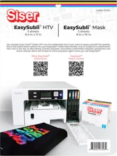 Siser 5 Sheets EasySubli HTV 8.4"x11" & 5 Sheets EasySubli Mask 8"x10"