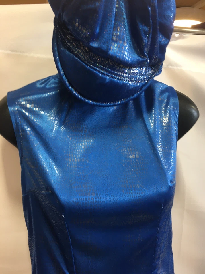 70’s Blue / Silver Disco Dress , Size 8  - Image 2 of 4