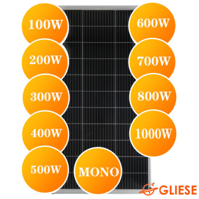 100W 200W 300W 400W Solarmodul Solarpanel Monokristallin Photovoltaik Wohnmobil