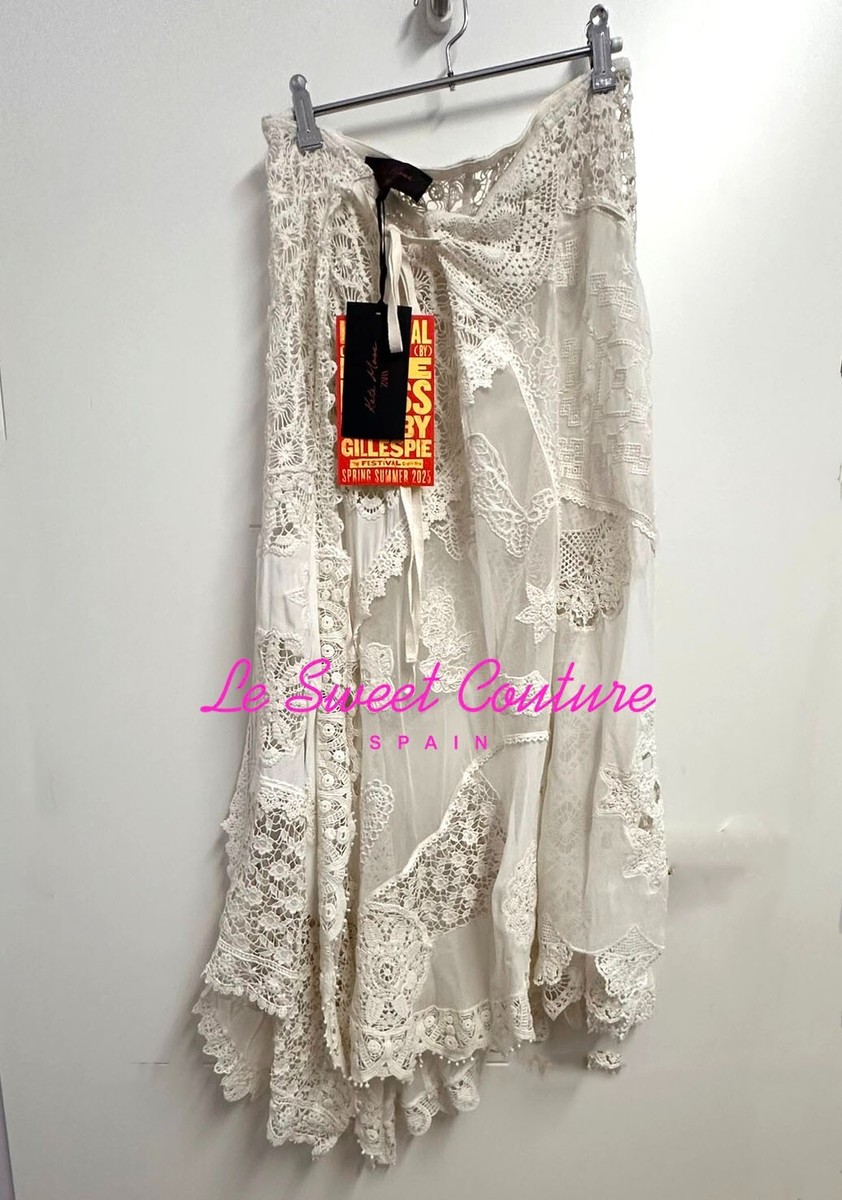 ZARA WOMAN NWT SS25 PATCHWORK MIDI SKIRT KATE MOSS X ZARA