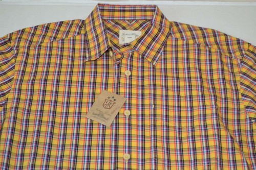 INDIGO PALMS CHINOS RED YELLOW PLAID POCKET SHIRT MENS SIZE LARGE L NEW - Picture 2 of 6