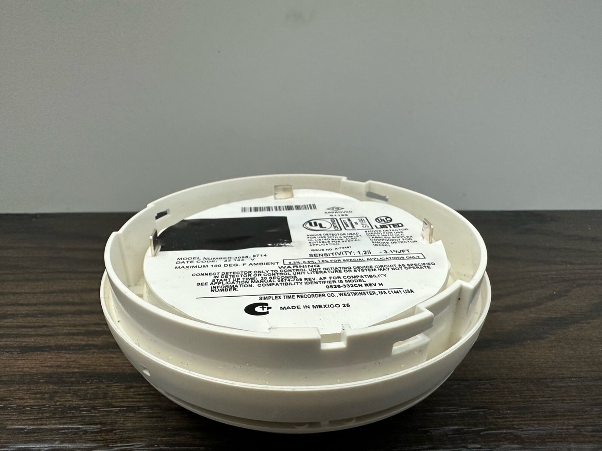 New Simplex 4098-9714 True Alarm Analog Sensing Fire Head Smoke - Foto 9