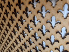 Wooden grille 6mm thick mdf decorative panel for radiator covers , FDL pattern