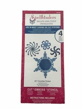 Spellbinders Shapeabilities  2011 Snowflake Pendant  4 Dies Christmas Winter Die