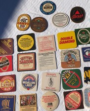 25 Beer Coasters  Variety Mostly From England