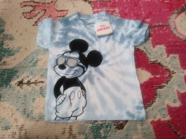 NEW NWT Mickey Mouse Disney 4t tye die tee shirt cool in sunglass preschool boy