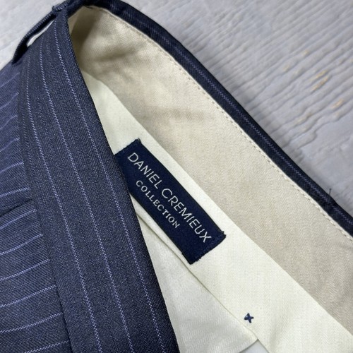 Cremeux Loro Piana Suit Mens 43 Long Blue Pinstriped 3 Button Wool 36X34 Pants * - Picture 19 of 24