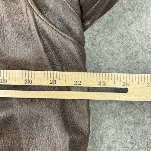 Giacca pelle Harley Davidson vintage donna XL marrone bottoni moto motociclista - Foto 11 di 14